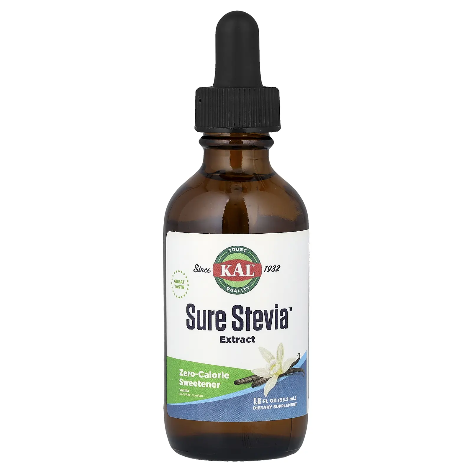 KAL Sure Stevia™ Extract, Vanilla, 1.8 fl oz (53.2 ml)