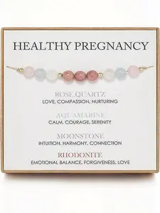 Natural Stone Beaded Bracelet, Fashionable Crystal Stone Beaded Bracelet for Women & Girls, Trendy All-match & Exquisite Jewelry for Birthday Gift