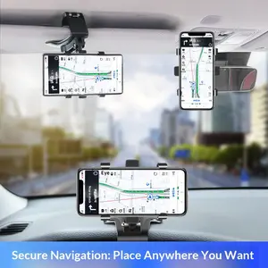 Car Phone Holder, 2026 New Model — Clamping Mount for Car Center Console/Dashboard, Dedicated for Navigation, Anti‑Vibration Support Bracket