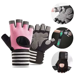 1 Pair Dumbbell Gloves Men Women Weightlifting Crossfit Bodybuilding Workout Sport Gym Training Gloves Non-slip Wrist Protector Workout Accessories