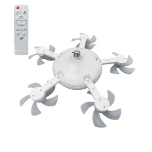 Socket Ceiling Fan - Drone Shaped Screw In LED Light with Multi Head Fans - for Garage Workspace, Kitchen, Bedroom & Storage Room - Useful Apartment Decor Gift for Renters, Men & Tech Fans