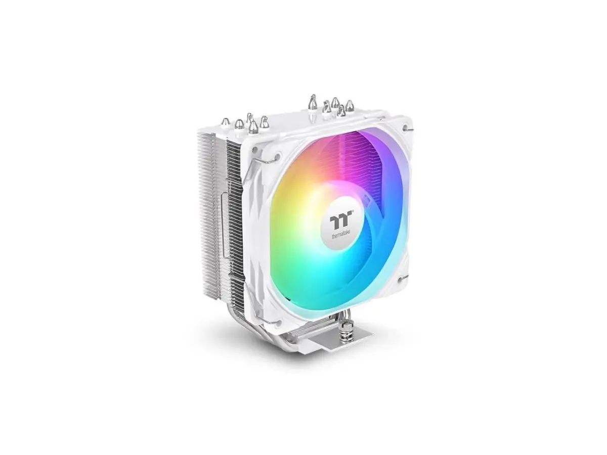 Thermaltake CL-P145-AL12SW-A UX500 ARGB CPU Cooler 5 x 6 mm Dia. Copper Heat Pipes 120 mm Single Tower PWM Fan, White