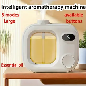 1 Set of Aroma Diffuser +1 Bottle of Shangri－La Scented Essential Oil, Automatic Perfume Machine, Aromatherapy Oil Replenisher, Suitable for Smart Aroma Diffuser, Aromatherapy Spray Essential Oil, Aromatherapy Lasting Indoor Air, Toilet, Household Long-La
