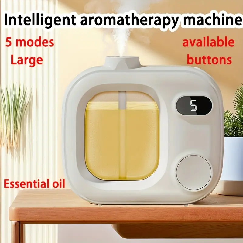 1 Set of Aroma Diffuser +1 Bottle of Shangri－La Scented Essential Oil, Automatic Perfume Machine, Aromatherapy Oil Replenisher, Suitable for Smart Aroma Diffuser, Aromatherapy Spray Essential Oil, Aromatherapy Lasting Indoor Air, Toilet, Household Long-La