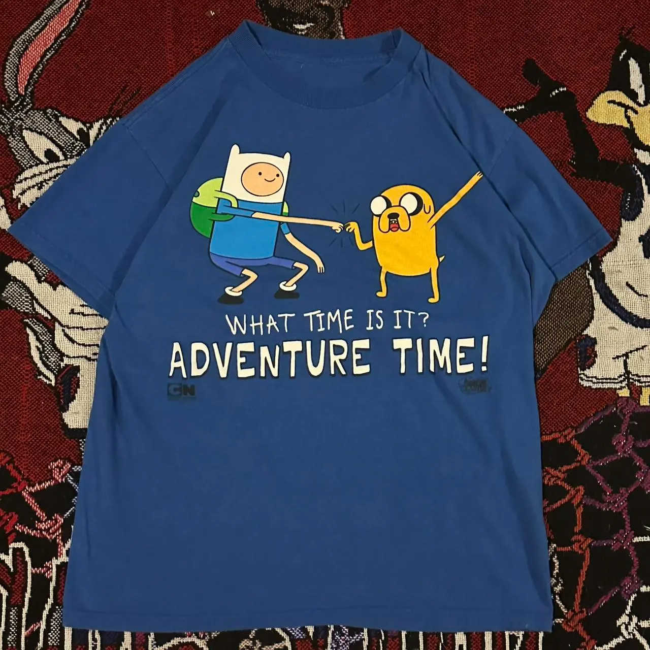 Vintage Adventure Time Finn Graphic T-Shirt Y2K Cartoon Cotton Tee Retro Streetwear Unisex Oversized Casual Fashion Shirt Funny Gift for Him Her