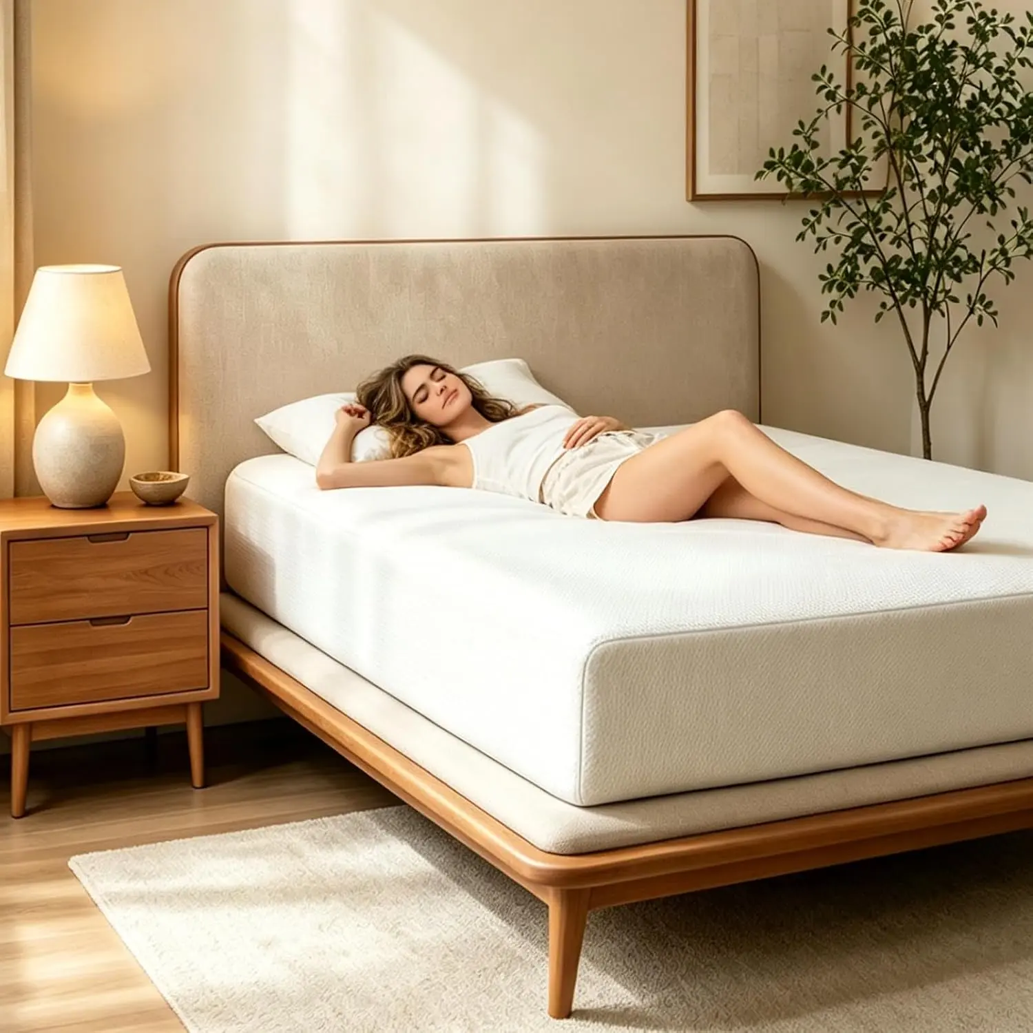 Premium Cooling Mattress, Layered Gel Foam, Luxury Comfort for Daily Sleep
