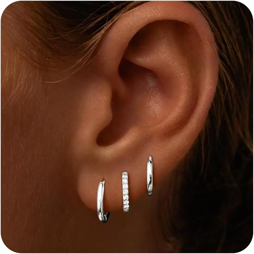 Silver-mix hoops 81012
