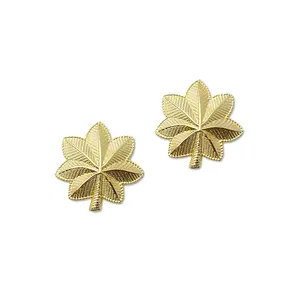Police Major Sta-Brite Gold Rank Pin 3/4" Pair