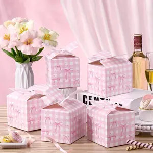 10pcs Valentine's Day Gift Box Bow Candy Box, Princess Birthday Party Decoration, Party Supplies, Party Favor, Perfect for Celebrations