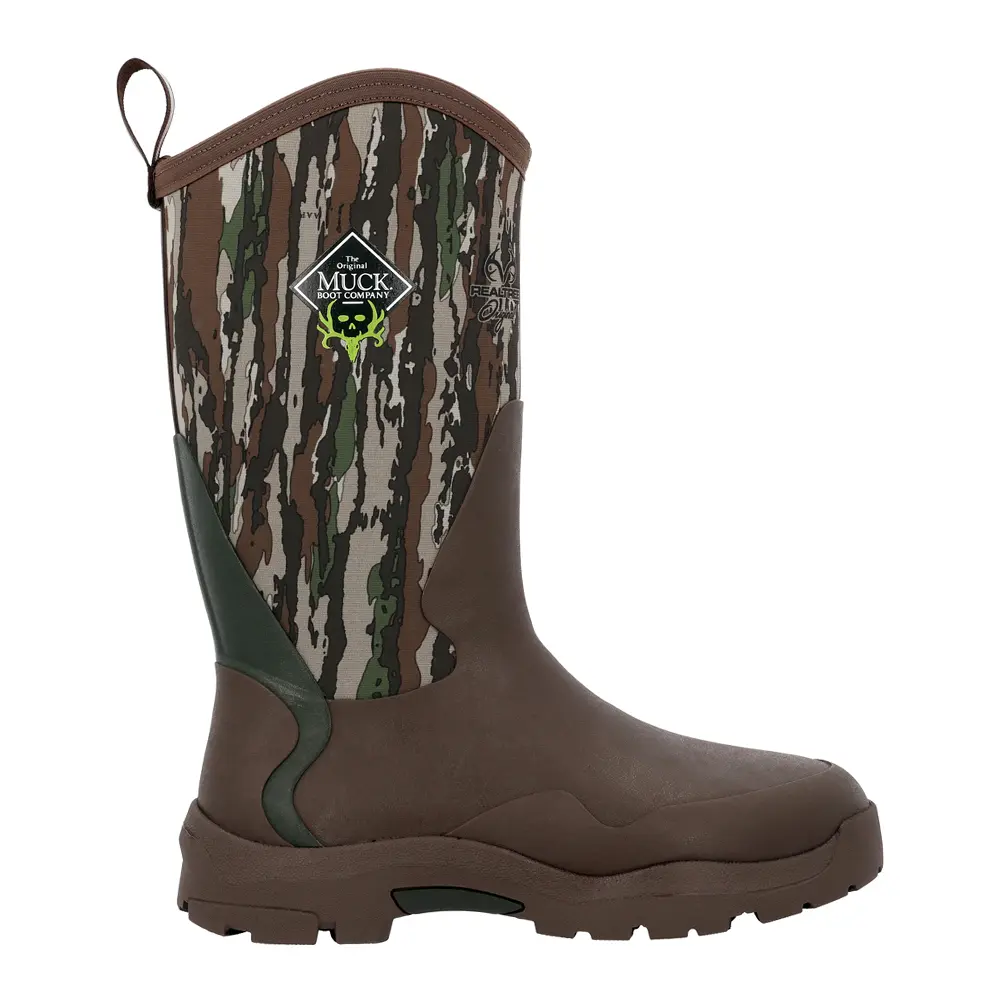 Muck Boot Mens Bone Collector Pathfinder Camouflage Round Toe Pull On Casual Boots Knee High - Brown