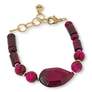 GemHues Bronze Gemstone Mixed Shape Beaded Bracelet