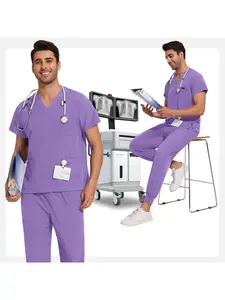 Unisex Pet Uniform Quick Dry Medical Nursing Scrubs Sets Dental Clinic Doctor work Uniform Multicolour Scrubs Sets Mens Veterinary Work Clothes