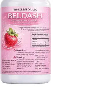 Beldash Strawberry Dietary Supplement-60 Capsules