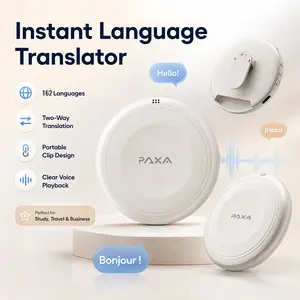 PAXA TS1 Wireless Smart Translator & Learning Companion Speaker -Support 162 Languages, AI Voice Interaction, Portable Audio Device for Travel & Family Learning (For Kids & Adults), Language Support Speakers