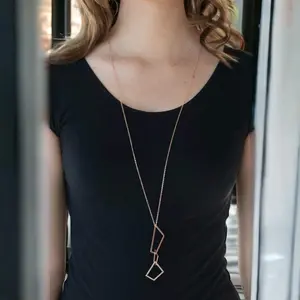 Shapely Silhouettes - Copper Necklace with Unique Design and Layered Elements