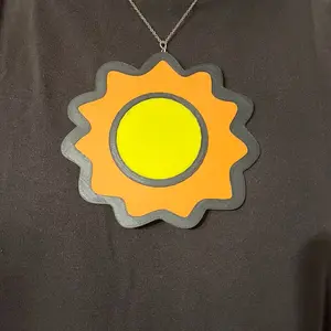 Dog Day Sun badge necklace