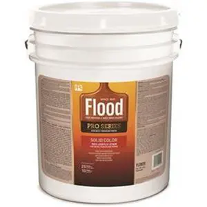 212 MAIN Acrylic Base Exterior Wood Solid Stain - 5-gal Can, 100 VOC, Deep Base White, Sun Protection, Moisture Guard, Opaque Finish, Flood 222612