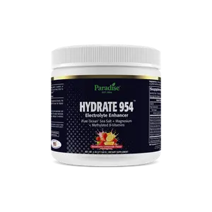 Paradise Herbs Hydrate 954 Performance Electrolyte Drink – Magnesium, Potassium & Trace Minerals for Hydration, Endurance & Recovery – Lemon Lime, Strawberry Lemonade, Tropical Flavors