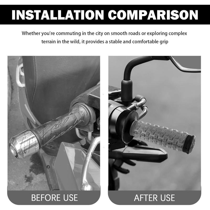 21mm & 23mm Motorcycle Grips,Upgraded Tapered Pillow Style Dirt Bike Grips for Anti-Slip & Relieving Hand Fatigue,Universal Motorcycle Handlebar Grip for Motocross ATV