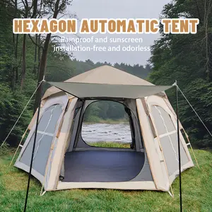 [2-3 Person Pop Up Tent] Waterproof 60 Second Easy Quick Setup 4 Season Dome Tent Reactive Outdoor Tent  Family Beach Tent，For Hiking Backpacking Traveling Glamping Beach Lightweight Portable Tent camping essentials camping accessories tiktokshopspringglo