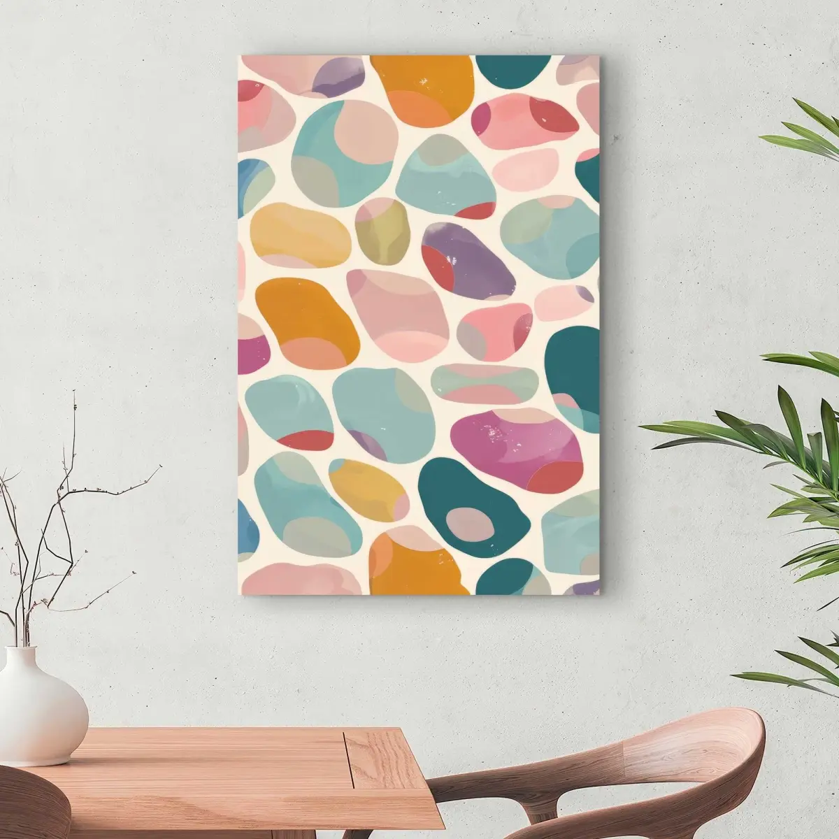 Conscious Sales C1RC2436YXXYZJ 24 x 36 in. Dots & Bops - Orange Canvas for Stylish Home Decor