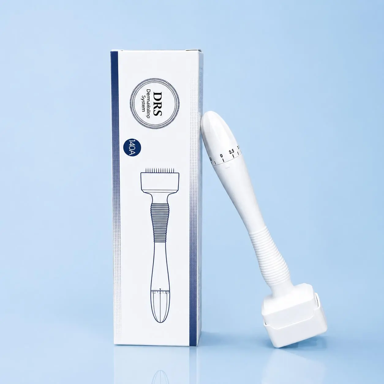 Adjustable Derma Stamp Microneedling Tool, 140-Pin Titanium Needle Skincare Tool for Home Face, Hair Care Use