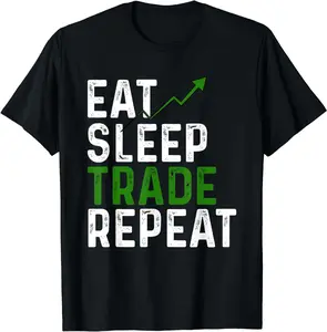 100% Cotton Top Trading Stock Trader Casual Short Sleeve Graphic Printing T-Shirt