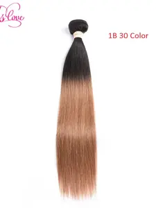 1PC P1B/30-ST 1B/30 Ombre Straight Human Hair Bundle, Brazilian Hair Weave