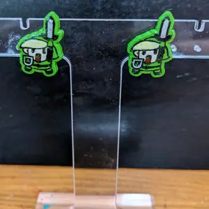 handmade Zelda polymer clay earrings