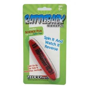 212 MAIN Tedco Toys Rattleback - Reverse-Motion Early Learning Tool, Magnifying Scientific Fun Toy to Entertain Ages 6+ Young Children