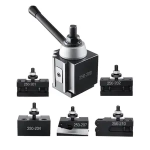 VEVOR Quick Change Tool Post Set, 6 Pcs, Includes Lathe Tool Holders, Wedge Type Tool Post with Turning Tool Holder Accessories, for Mini Lathe & Metal Lathe 10"-15" Swing, Durable Steel Material