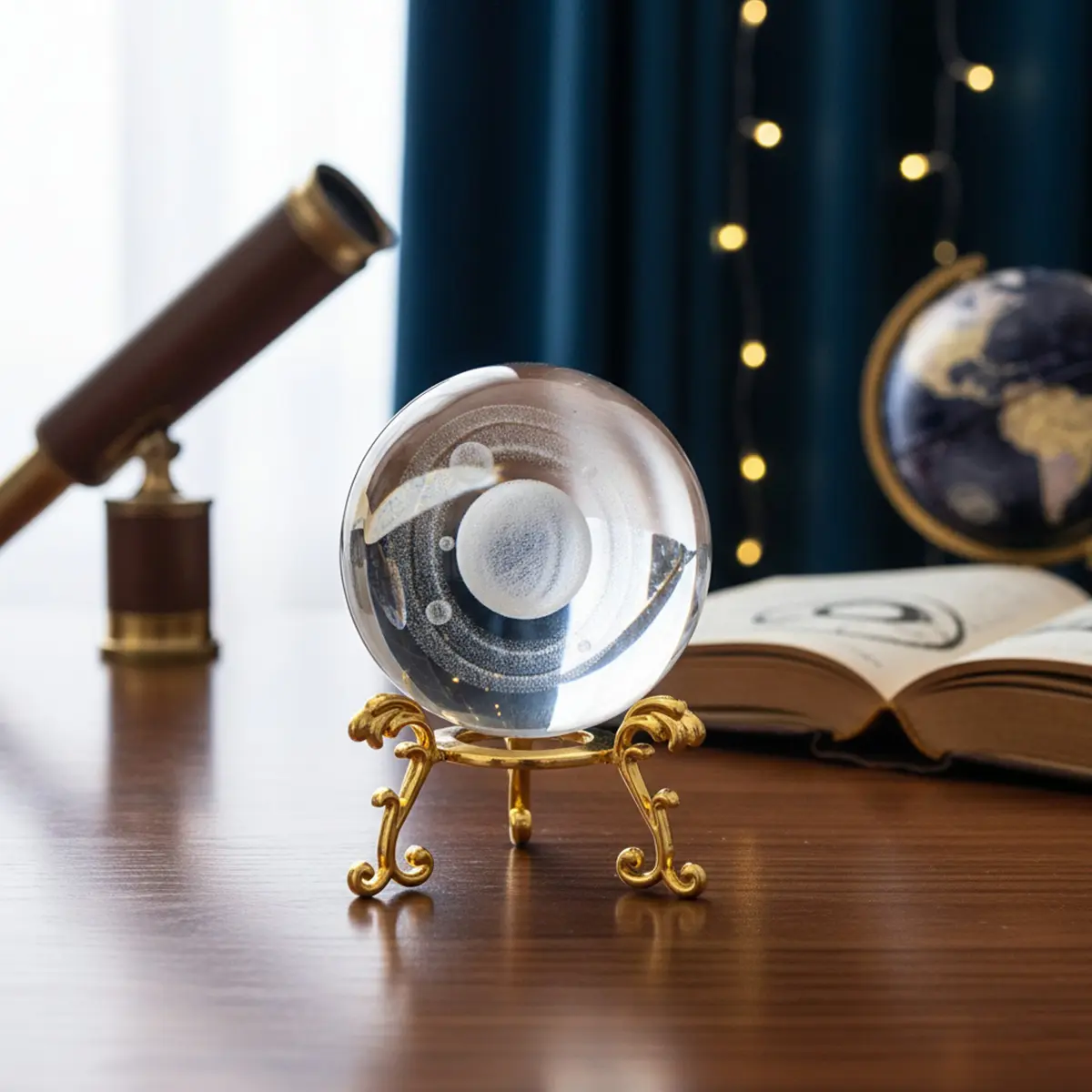 Transparent Crystal Ball Decoration, Simple Glass Ornament, Home Decor Accessory, Perfect for Holiday Parties and Fortune Telling Room Decor
