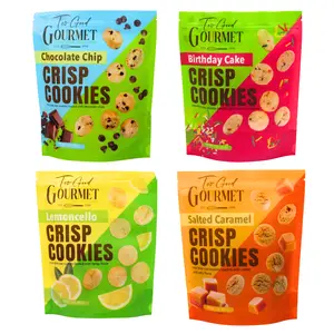 Too Good Gourmet Bite Size Mini Cookies – 8-Pack Variety (Chocolate Chip, Birthday Cake, Lemoncello, Salted Caramel) Crisp 3oz Snack Packs, Sweet Dessert Treats, Perfect for Sharing