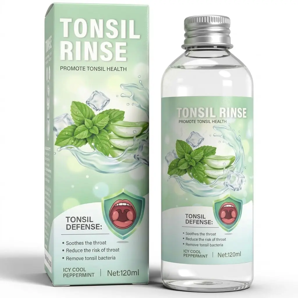 Tonsil Stone Mouthwash, Gentle Tonsil Stone Remover for Bad Breath, Soothing Oral Rinse for Throat Comfort and Dry Mouth Relief, Alcohol-Free Daily Oral Hygiene Care, 100ml