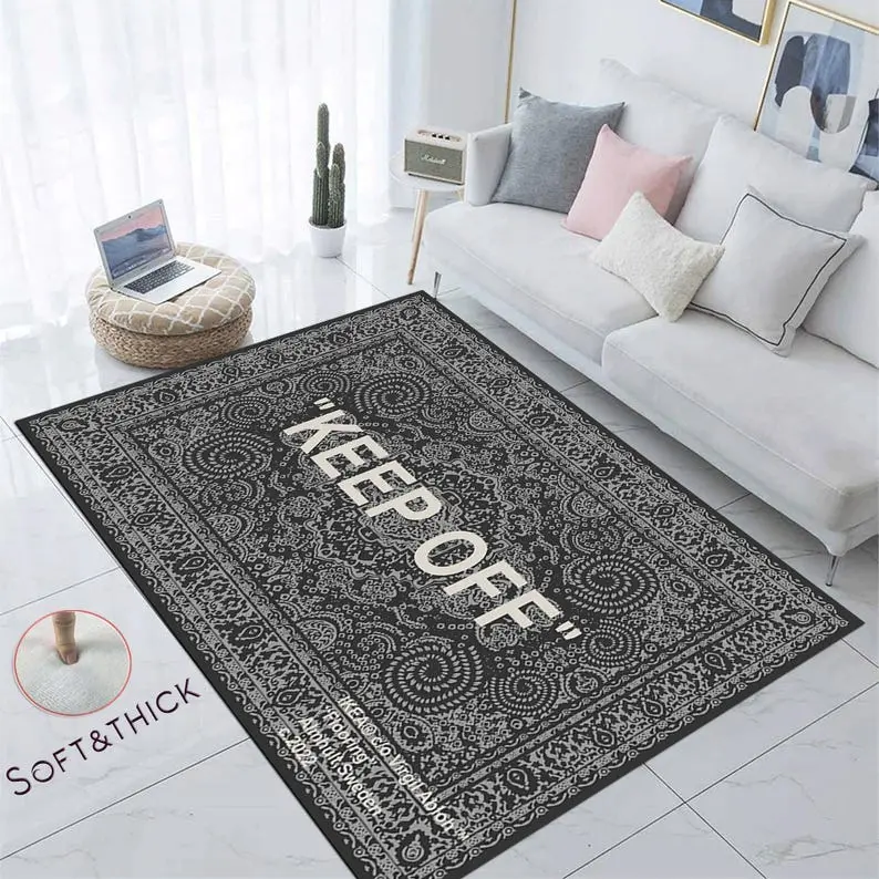 Off White Rug, Off White, Keep Off, Keep Off Rugs, Keep, Off, Living Room Rugs, hypebeast rug, Cool Area Rug, Personalized Rug, Offwhite Rug