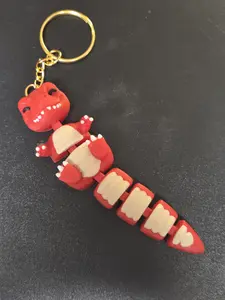 3d printed t-rex keychain