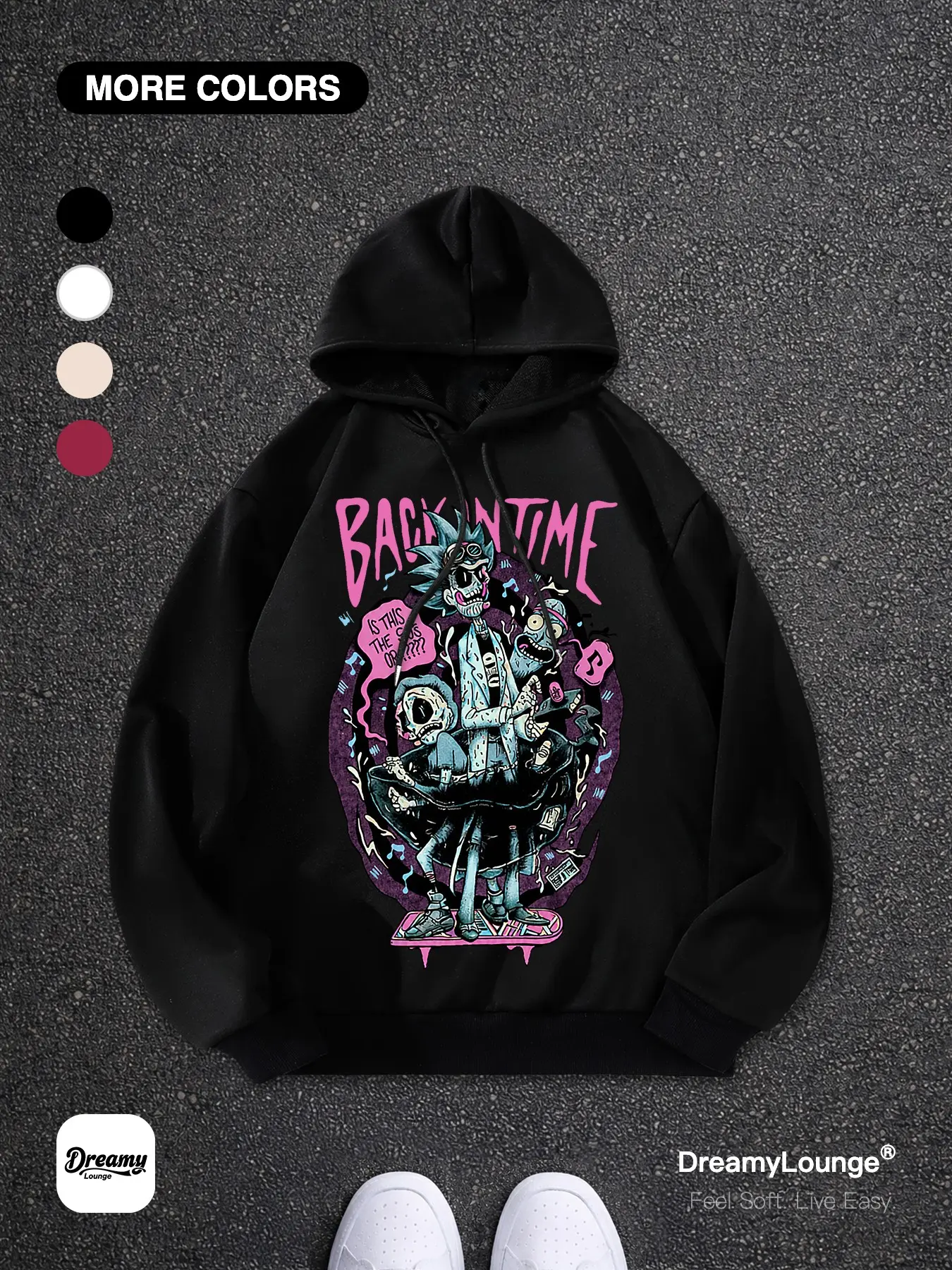 Rick and Morty Strange Doctor Graphic Print Loose Hoodie, Casual Breathable Sweatshirt for Daily Wear, Home and Outdoor Activities