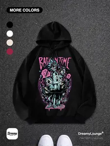Rick and Morty Strange Doctor Print Loose Hoodie, Casual Breathable Sweatshirt for Daily Wear, Home and Outdoor Activities