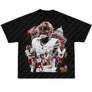Brian Robinson JR Football Tee,Graphic T-Shirt,Short Sleeve Crew Neck Unisex Cotton T-Shirt,Casual Streetwear,Menswear,Womenswear,Fan Apparel for OBJ Fans,Gift for Him and Her