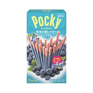 Pocky Heart-Shaped Blueberry Sweet Snack Biscuit Cookie Sticks - 27.3g x 2 Pack