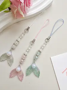 Fish Tail Lanyard INS Style Anti-Lost Mobile Phone Straps Phone Charms For iPhone Case Schoolbag Keychain Camera Decoration Pendant