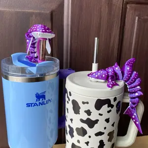 Whale Shark Articulated Straw Toppers and Charms for Stanley Tumbers & 9.5mm Straws with Durable PLA Design - Stylish, Beverage