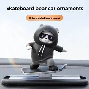 Bear Sliding Ornament - Pet-Friendly Stylish Miniature Statue for Dashboard, Home Decor