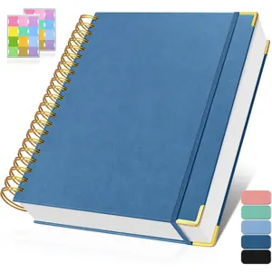 Graph Paper Notebook, Spiral Grid Notebook, Hardcover Leather Journal 300 Pages, 100gsm Thick Grid Paper, A5 Small Graphing Journal for Women Men Writing Engineering School Work