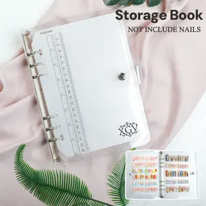 Clear Press On Nail Storage Book Organizer(Nails Not Included) | Nail Display Binder with Refillable Pages | Travel Storage Binder Holds Multiple Nail Designs |  For Nail Artists, Techs & Press-On Lovers