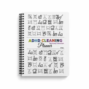 ADHD Cleaning Planner Revised Version Visual Schedule & Checklist Organizer for Adults & Teens Daily Weekly Monthly Household Planner Speed Cleaning Notebook for Home Office mochi things accessories