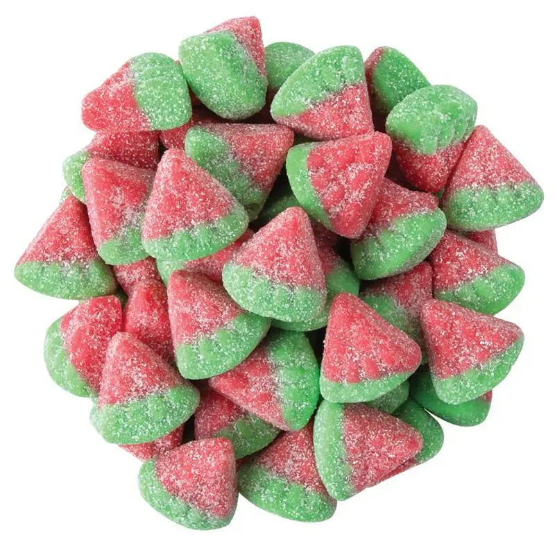 Nassau CandyClever Watermelon Gummy Slices Pink & Green 5lb