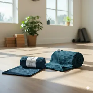 Hot Yoga Mat Towel with Sweat Towel 2-Pack