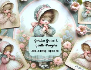 Garden Grace & Gentle Prayers Junk Journal Paper Kit