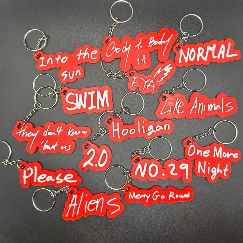 Arirang Tracklist Keychains (red/white) l